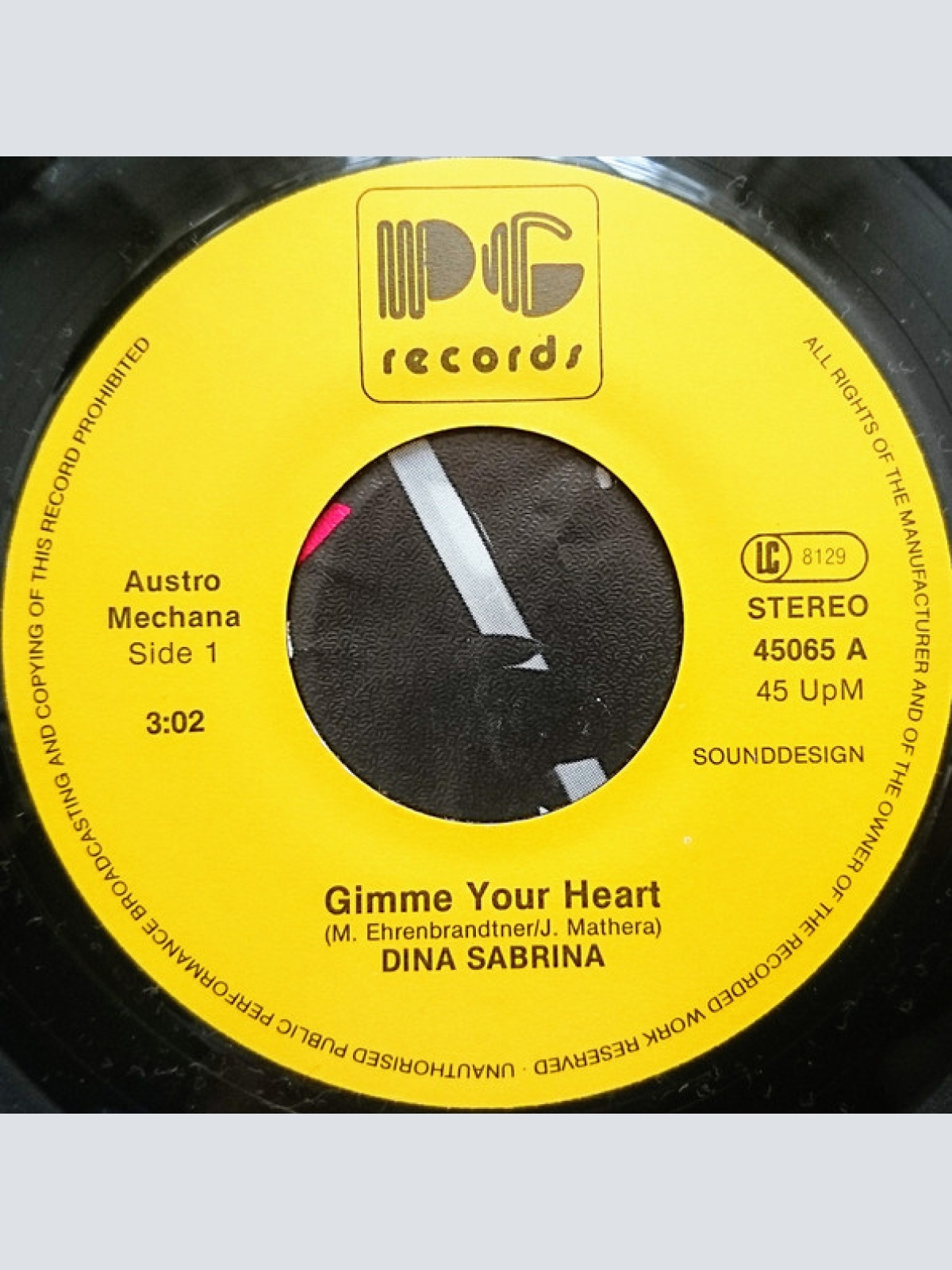 Vinyl / Dina Sabrina - Gimme Your Heart