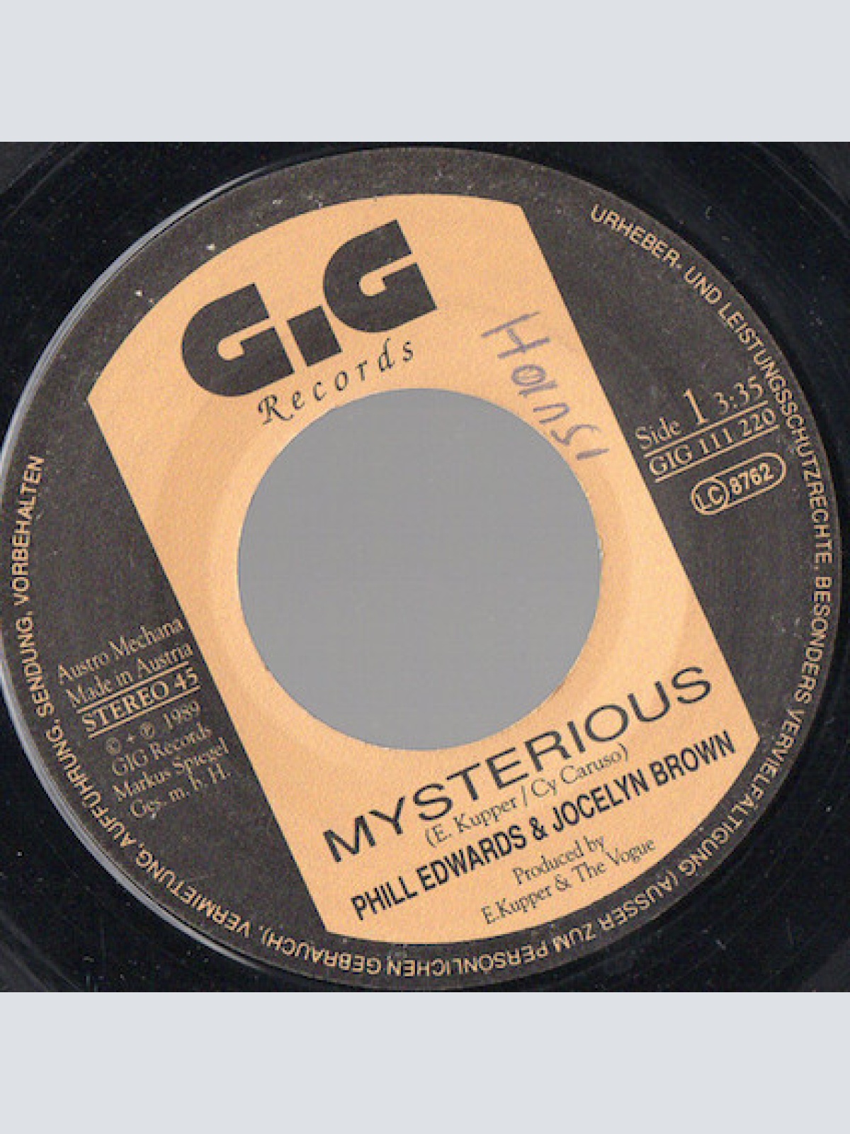 Vinyl / Phill Edwards Feat. Jocelyn Brown - Mysterious