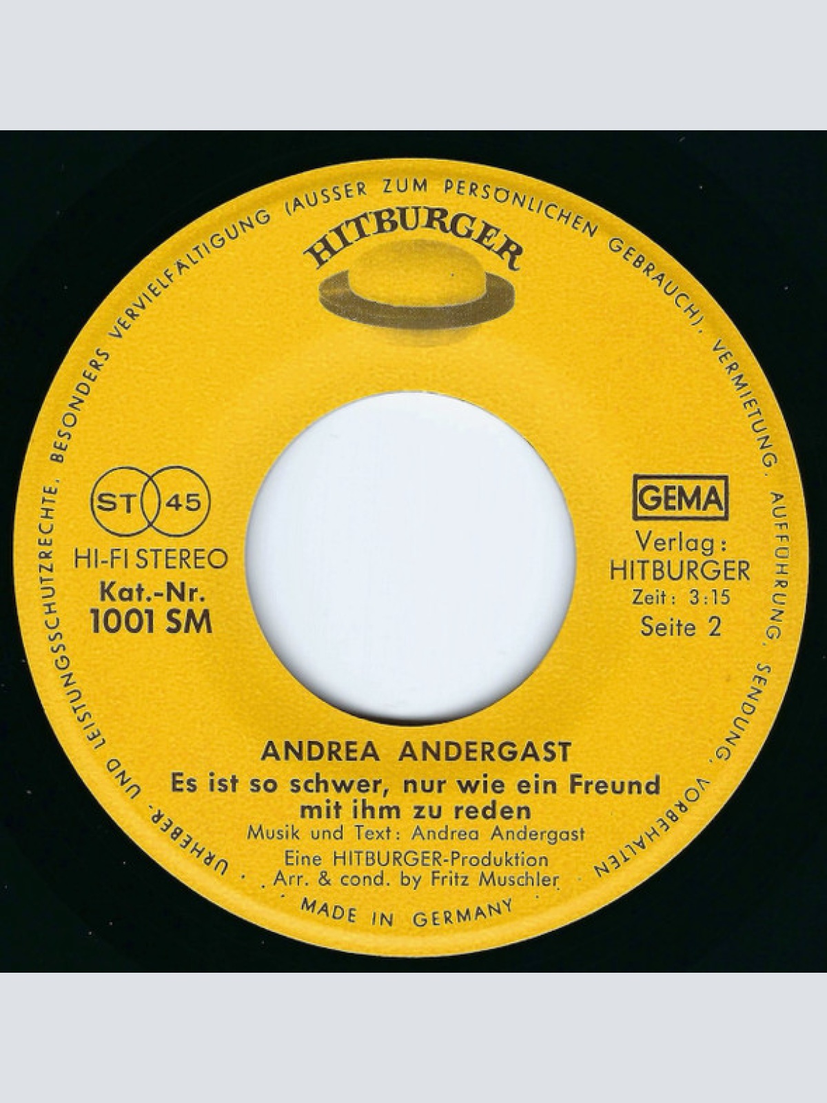 Vinyl / Andrea Andergast - Draussen Vor Der Stadt Sind Meine Träume
