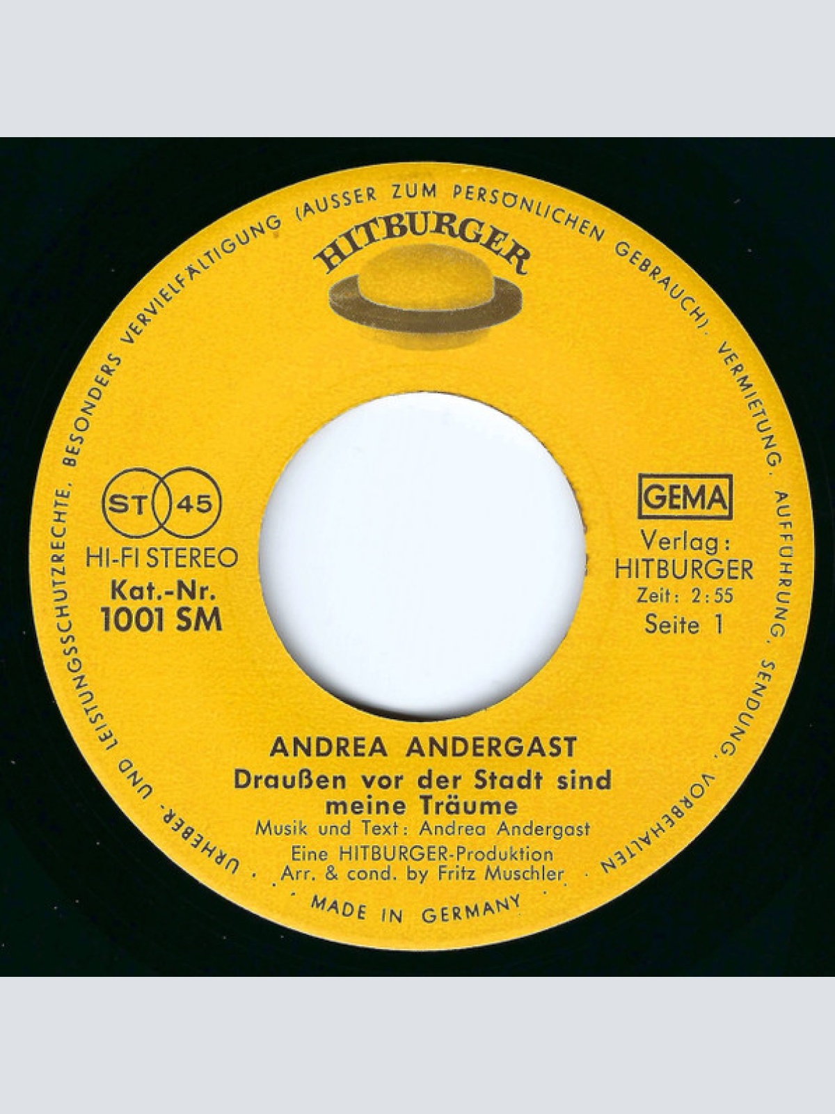 Vinyl / Andrea Andergast - Draussen Vor Der Stadt Sind Meine Träume