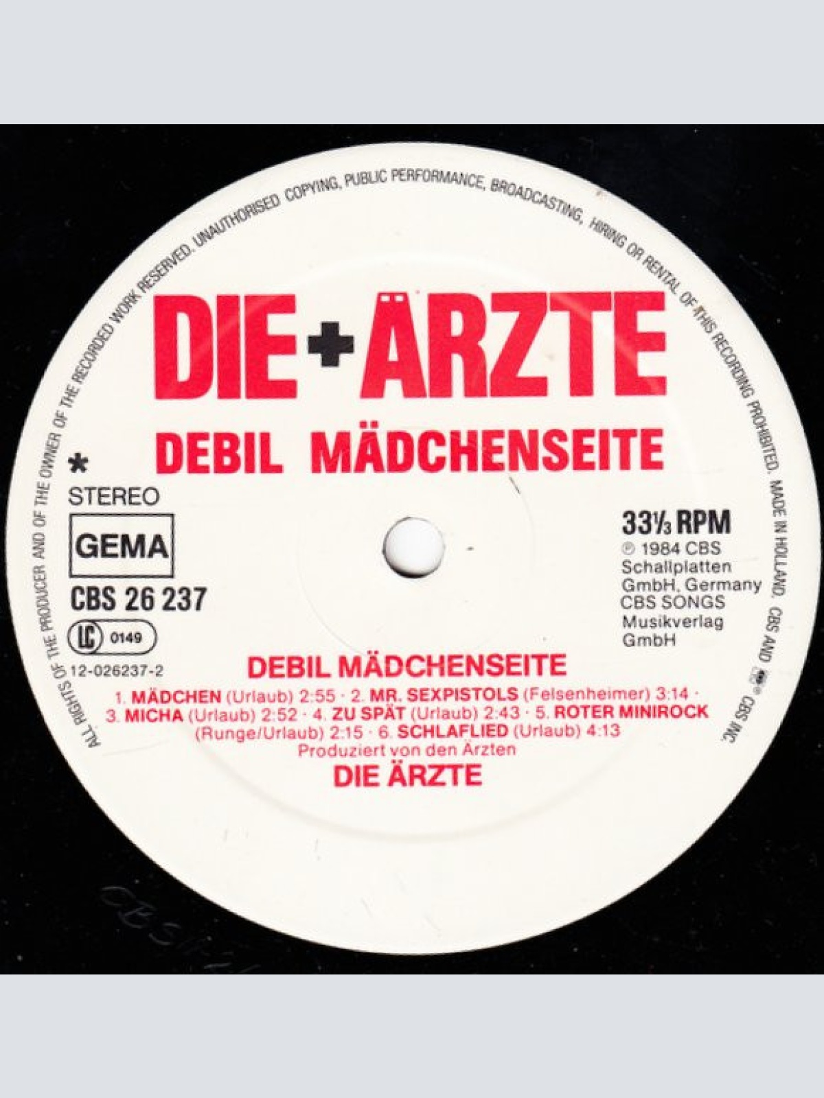 Vinyl / Die + Ärzte* - Debil