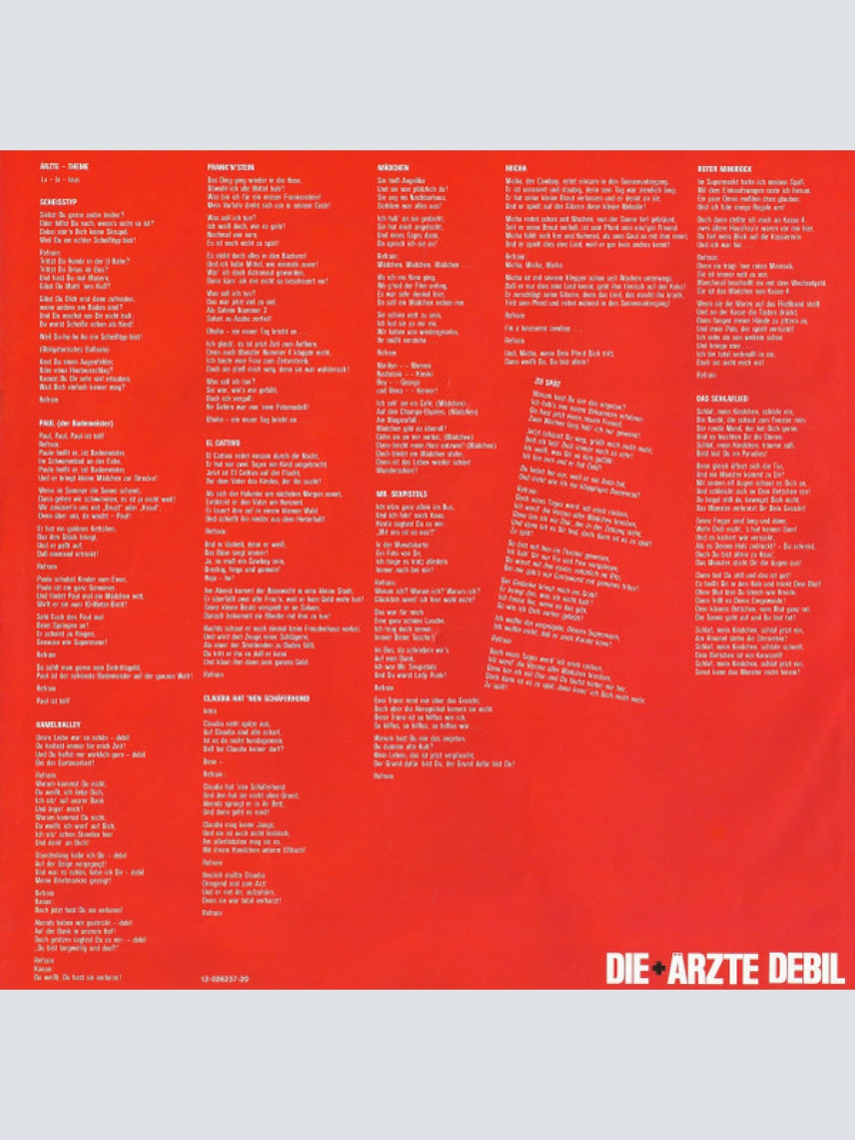 Vinyl / Die + Ärzte* - Debil