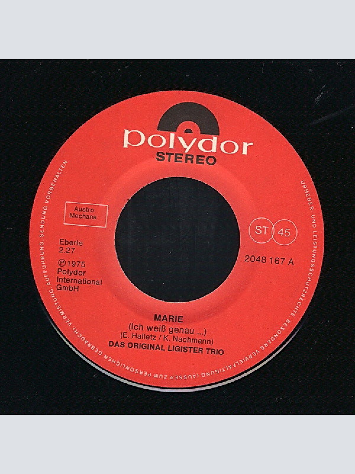 Vinyl / Original Ligister Trio - Marie