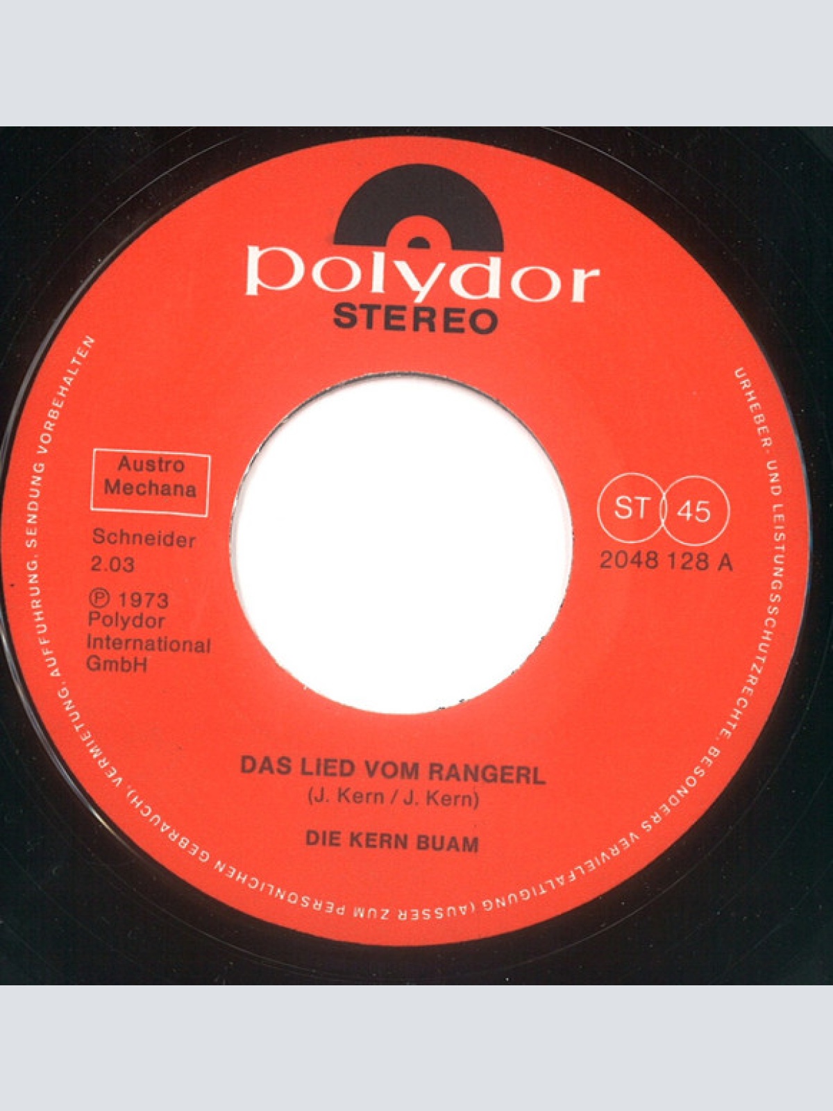 Vinyl / Die Kern Buam - Das Lied Vom Rangerl