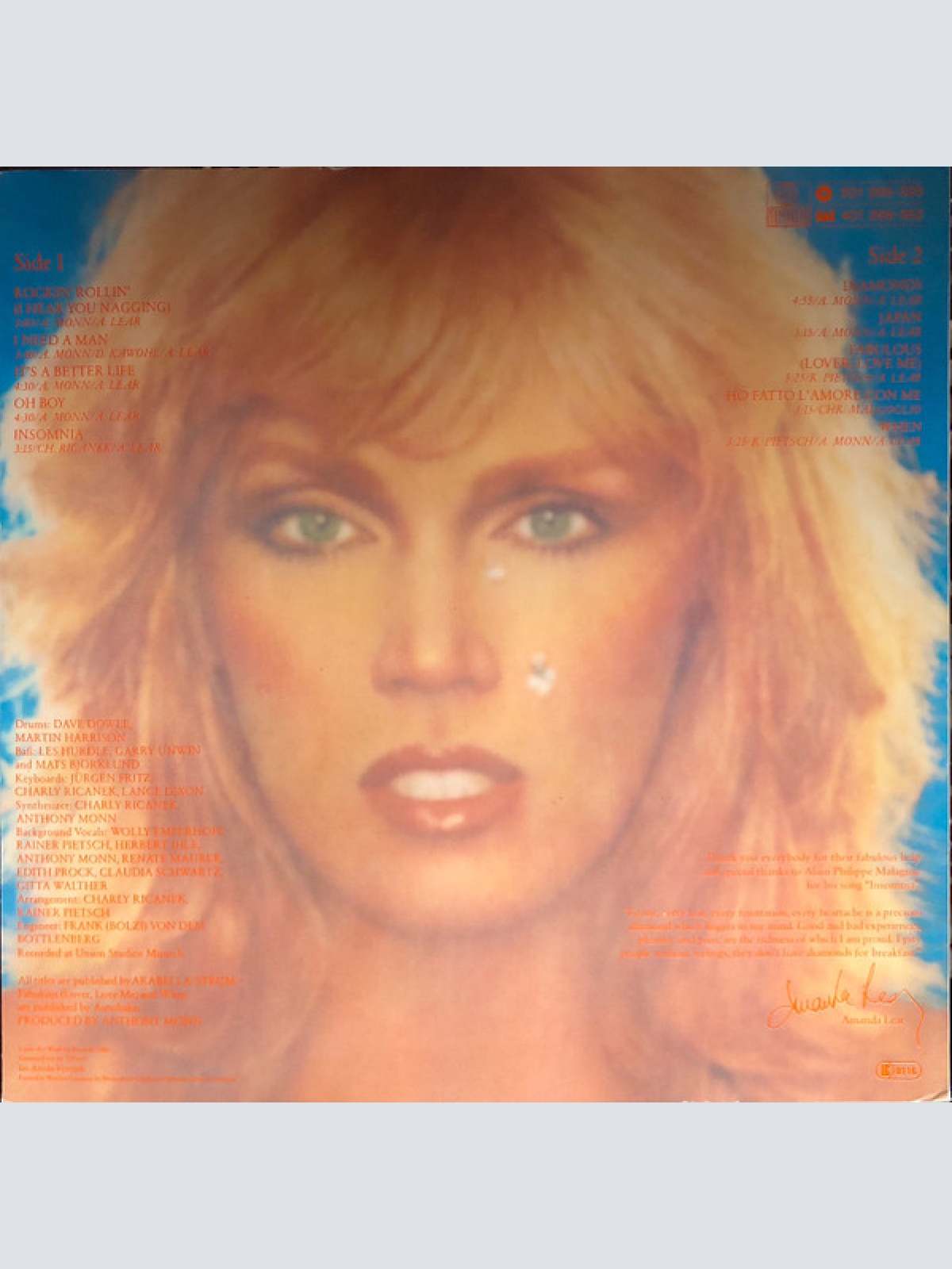 Vinyl / Amanda Lear - Diamonds For Breakfast