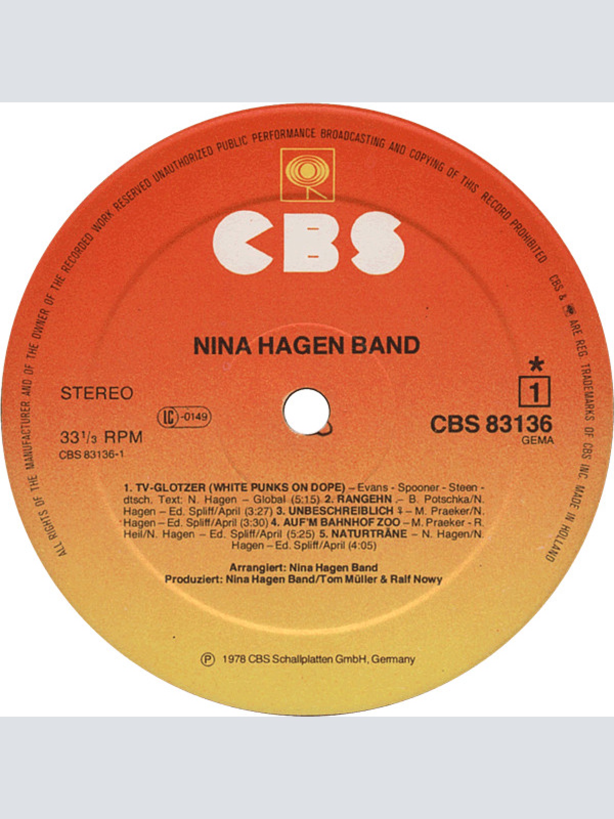 Vinyl / Nina Hagen Band - Nina Hagen Band