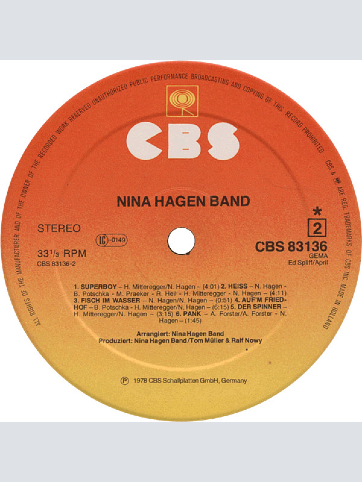 Vinyl / Nina Hagen Band - Nina Hagen Band