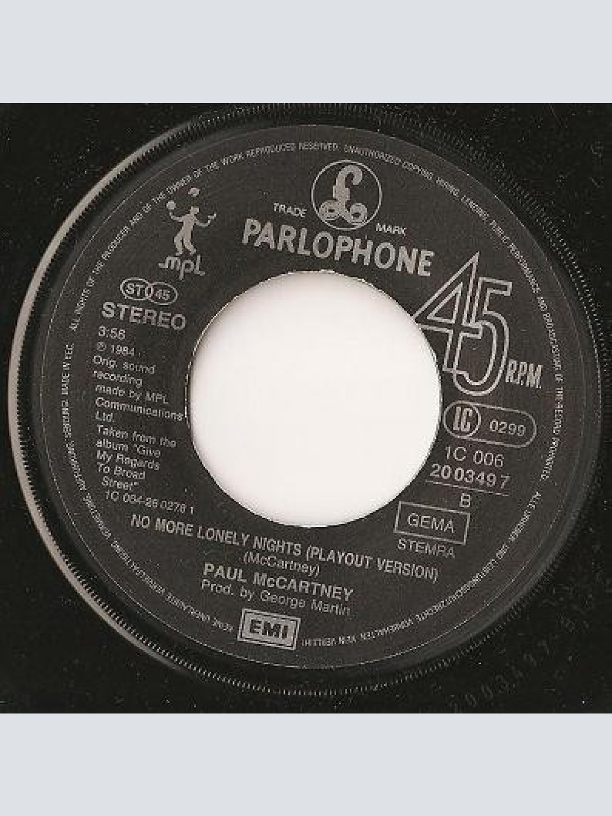 Vinyl / Paul McCartney - No More Lonely Nights