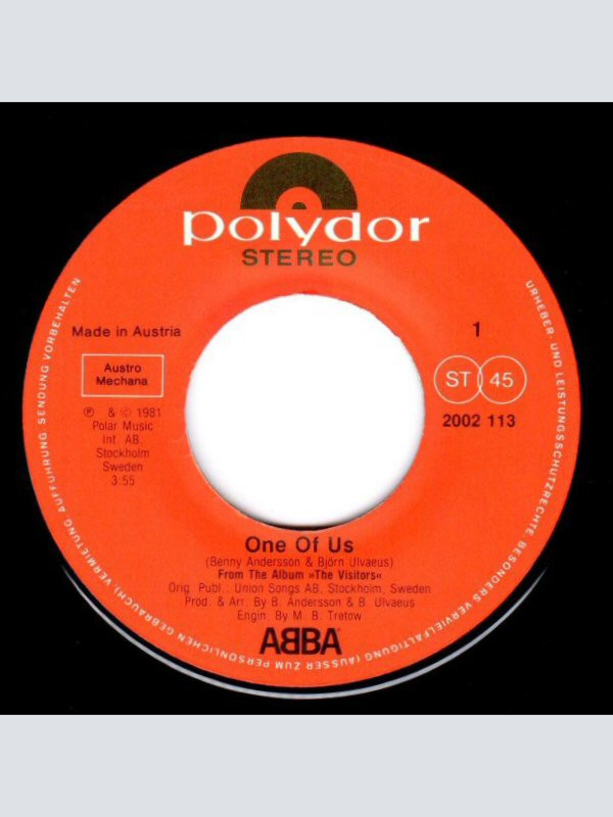 Vinyl / ABBA®* - One Of Us