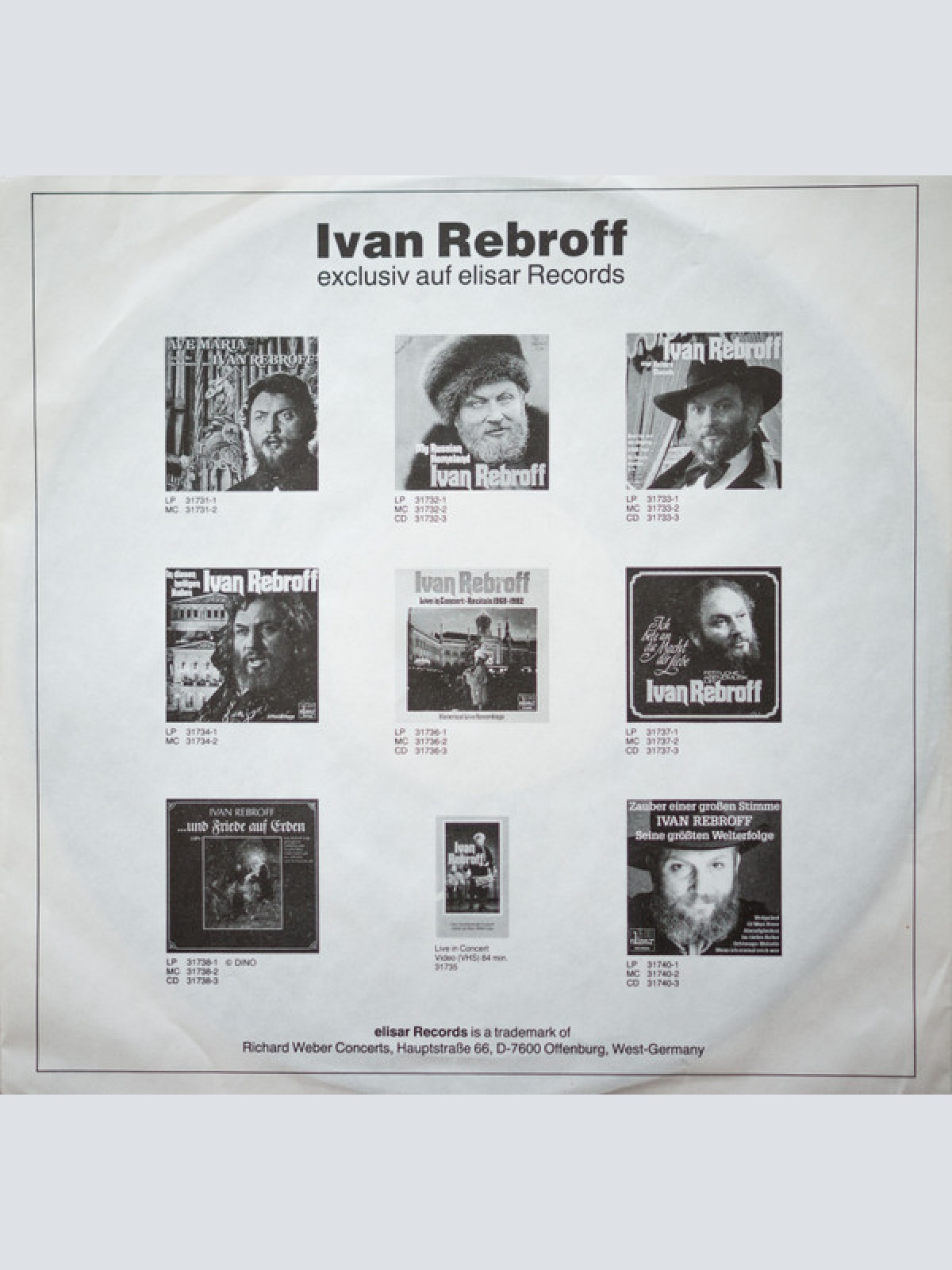 Vinyl / Ivan Rebroff - Perestroika – Glasnost