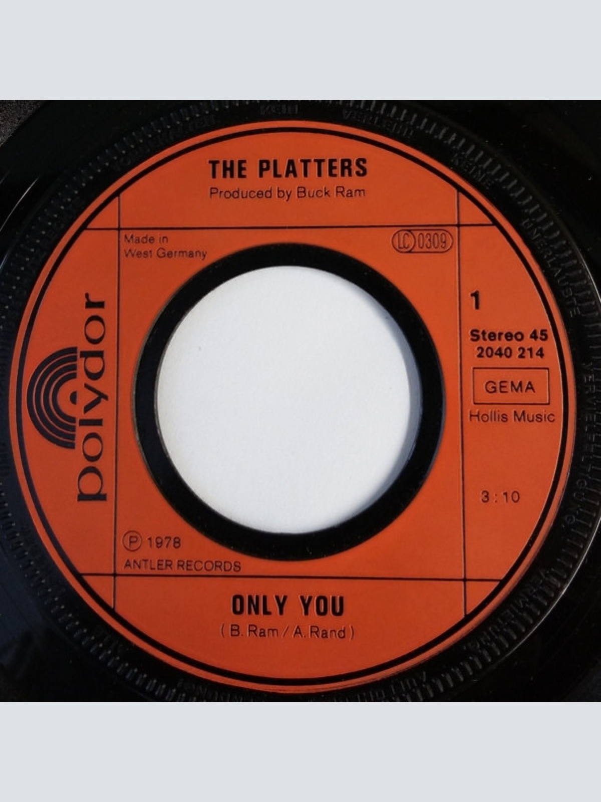 Vinyl / The Platters - Only You / The Great Pretender