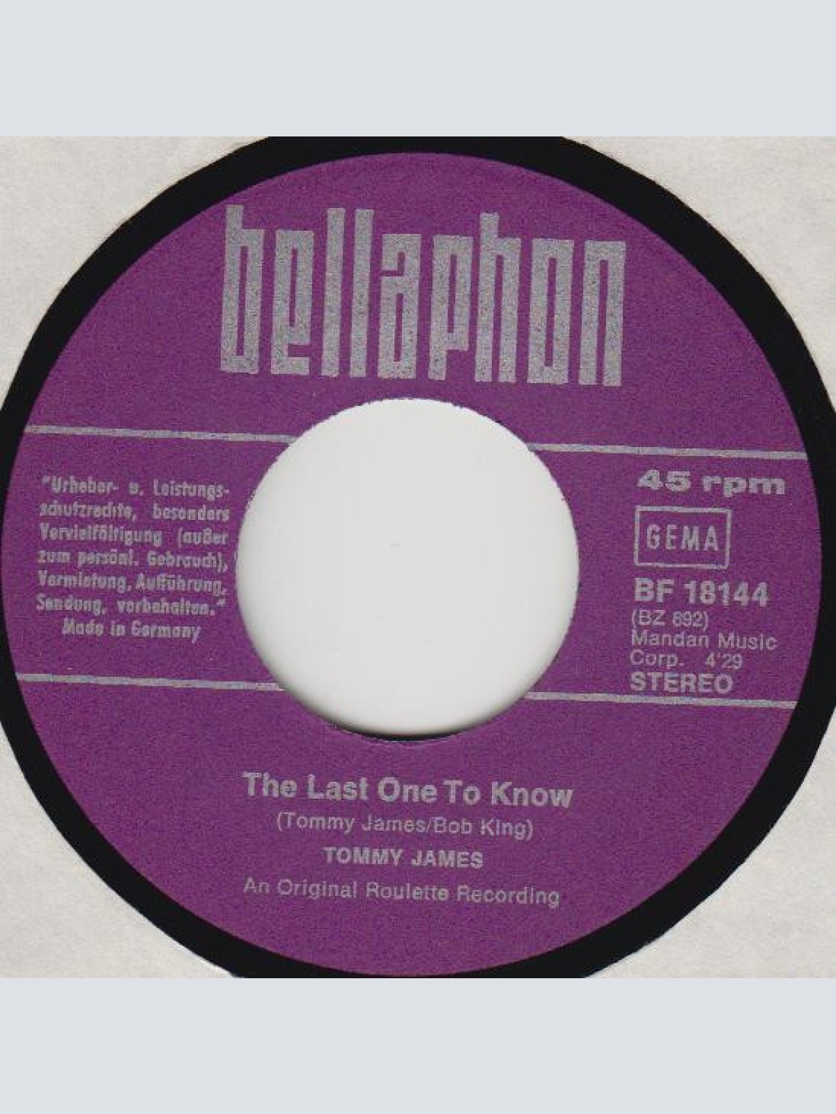 Vinyl / Tommy James - Celebration