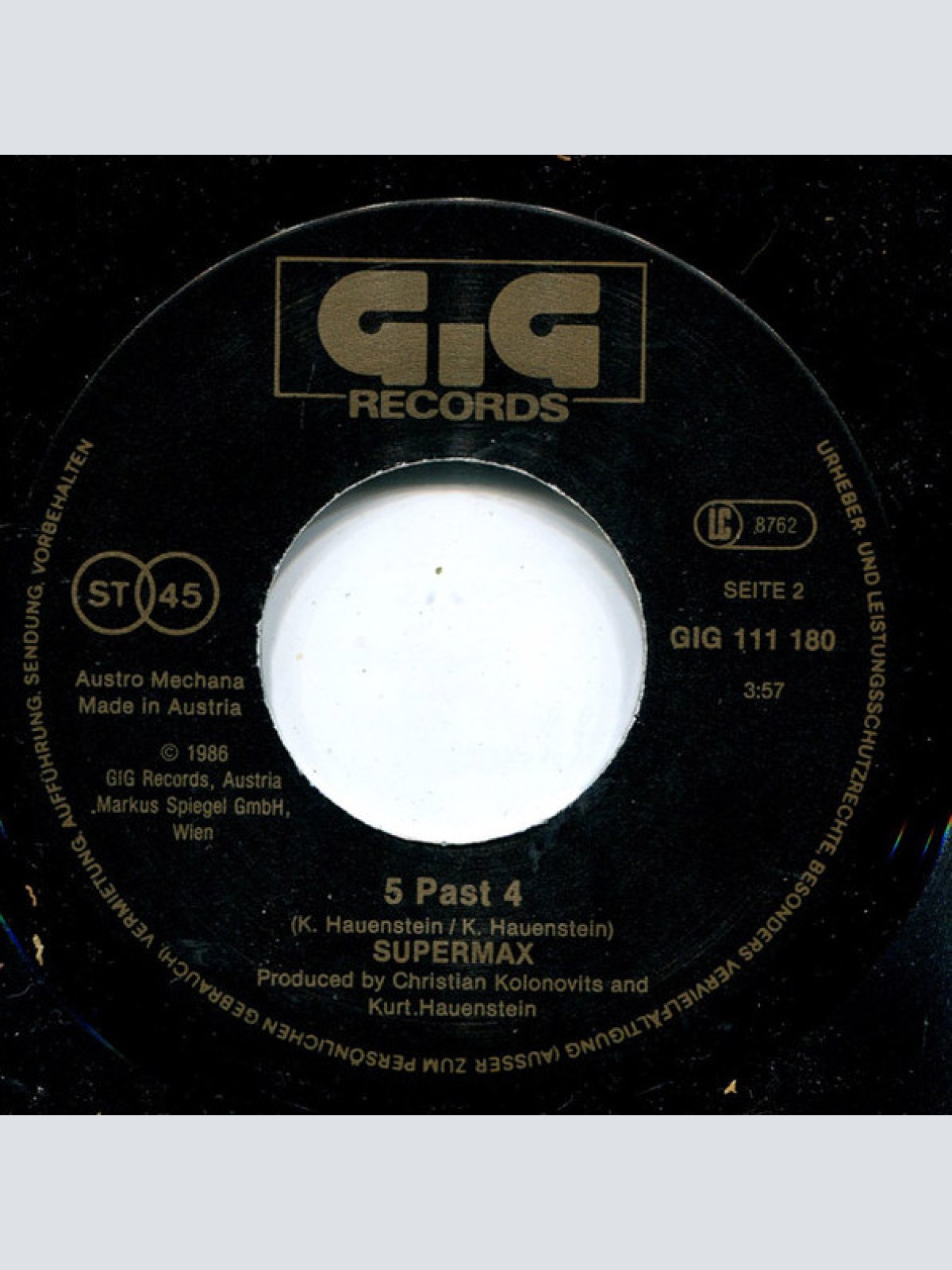 Vinyl / Supermax - Living In Another World