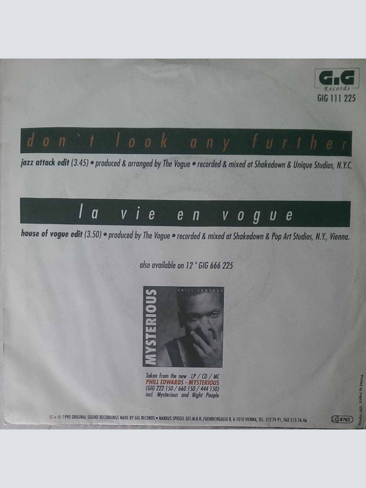 Vinyl / Phill Edwards - Don't Look Any Further