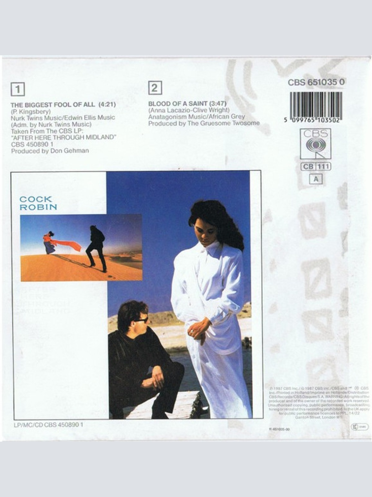 Vinyl / Cock Robin - The Biggest Fool Of All