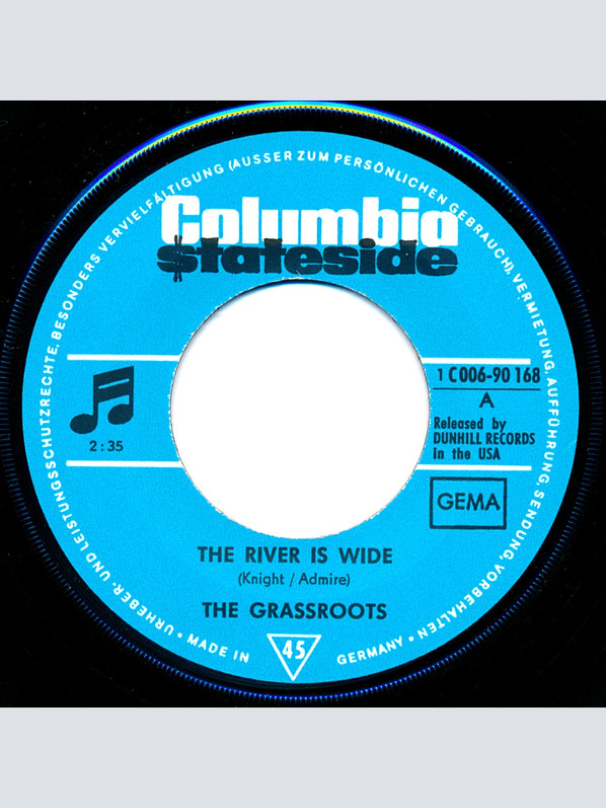 Vinyl / The Grassroots* - The River Is Wide / (You Gotta) Live For Love