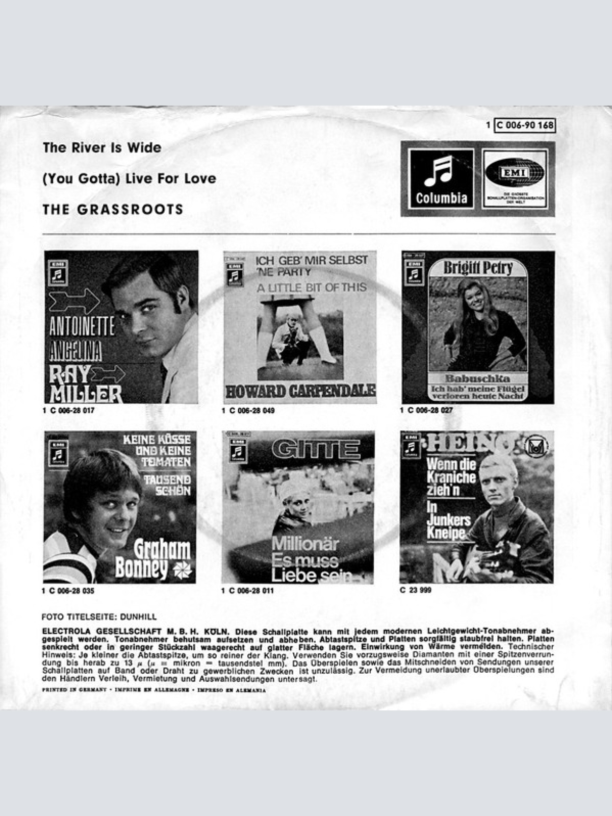 Vinyl / The Grassroots* - The River Is Wide / (You Gotta) Live For Love