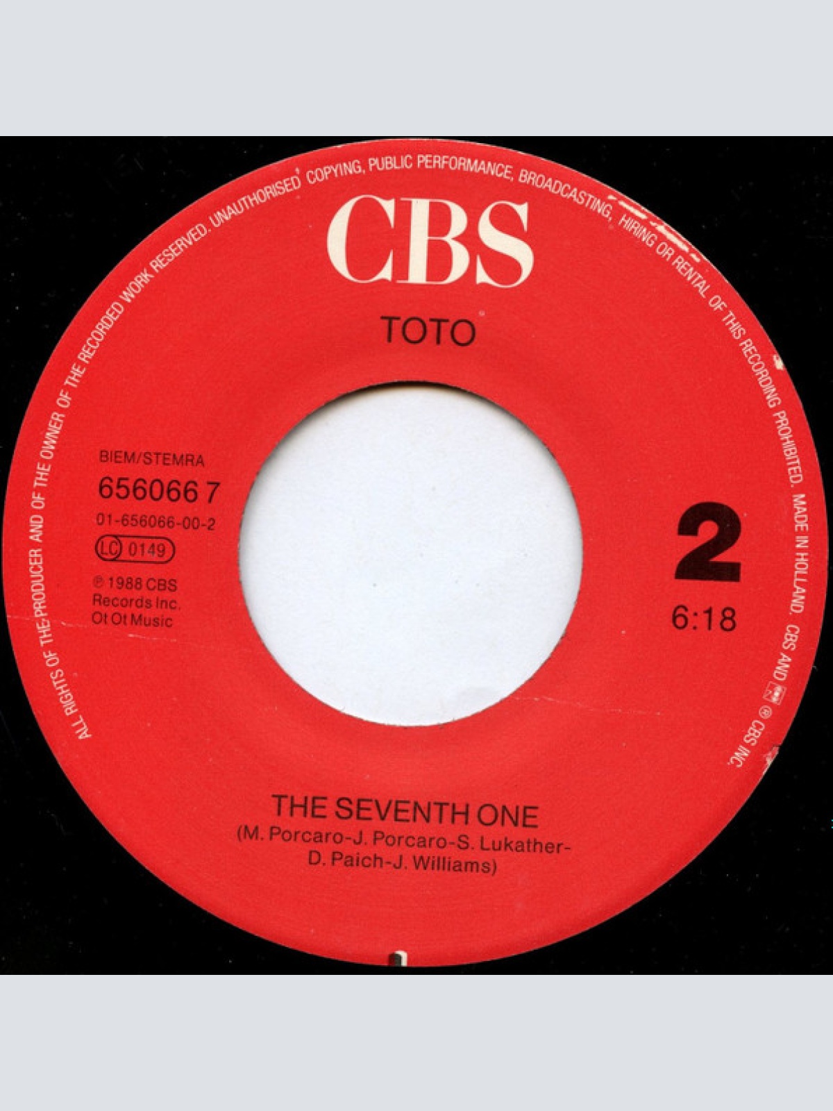 Vinyl / Toto - Love Has The Power