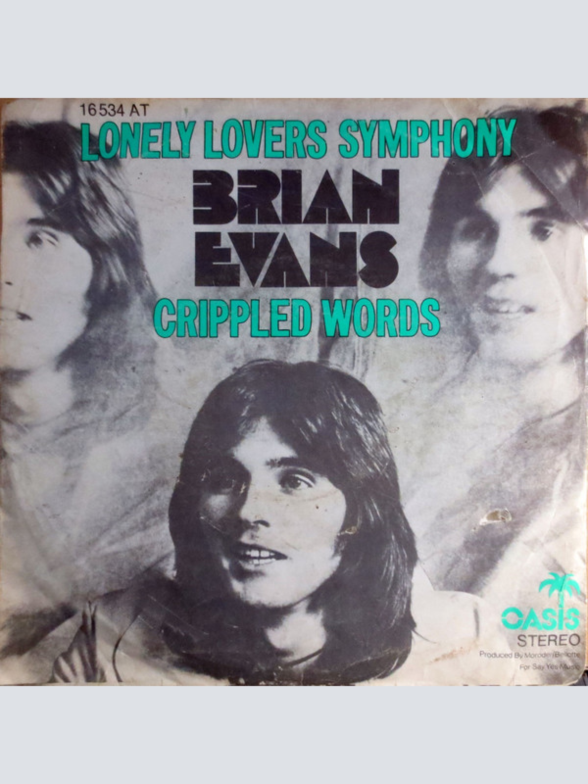 Vinyl / Brian Evans (7) - Lonely Lovers Symphony / Crippled Words