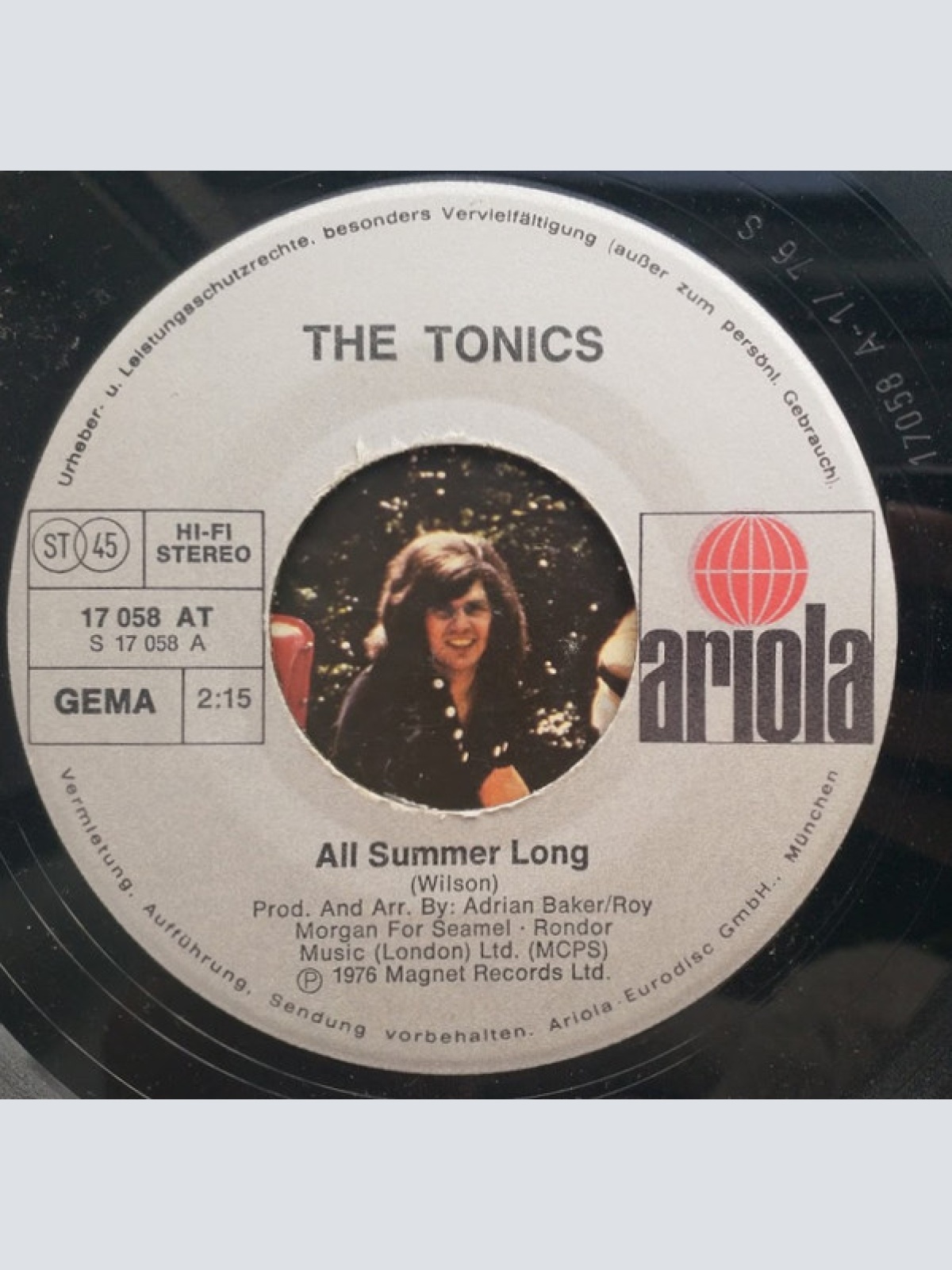 Vinyl / The Tonics (3) Featuring Adrian Baker - All Summer Long / Stand Back