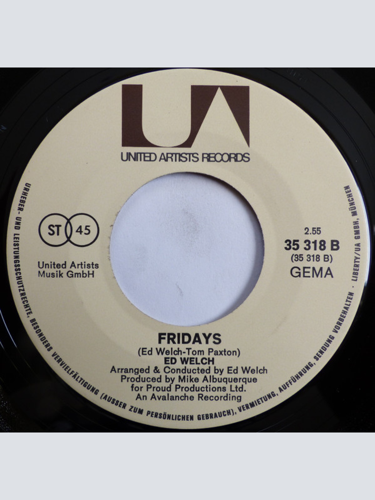 Vinyl / Ed Welch - It Ain't Easy / Fridays