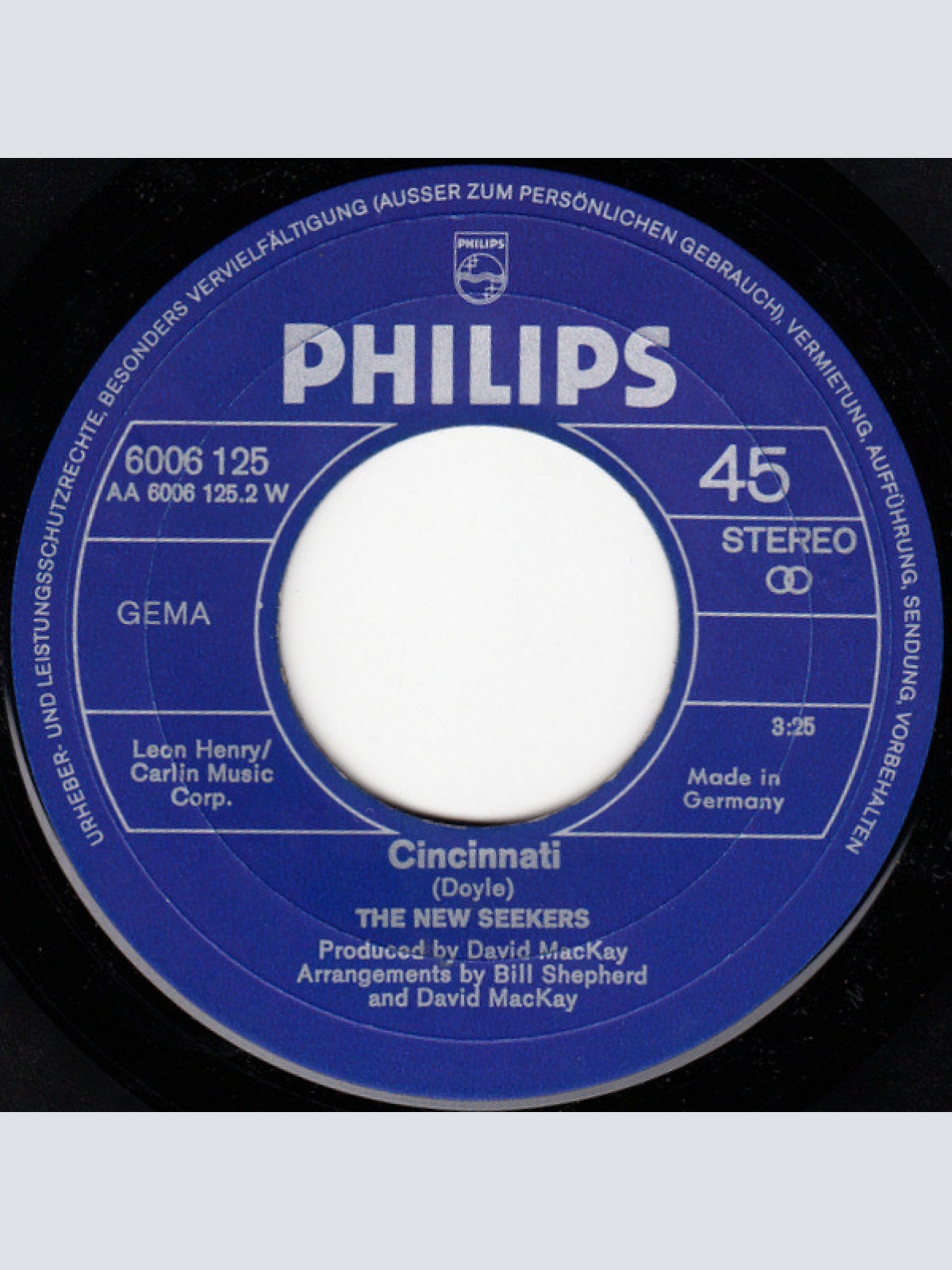 Vinyl / The New Seekers - Never Ending Song Of Love