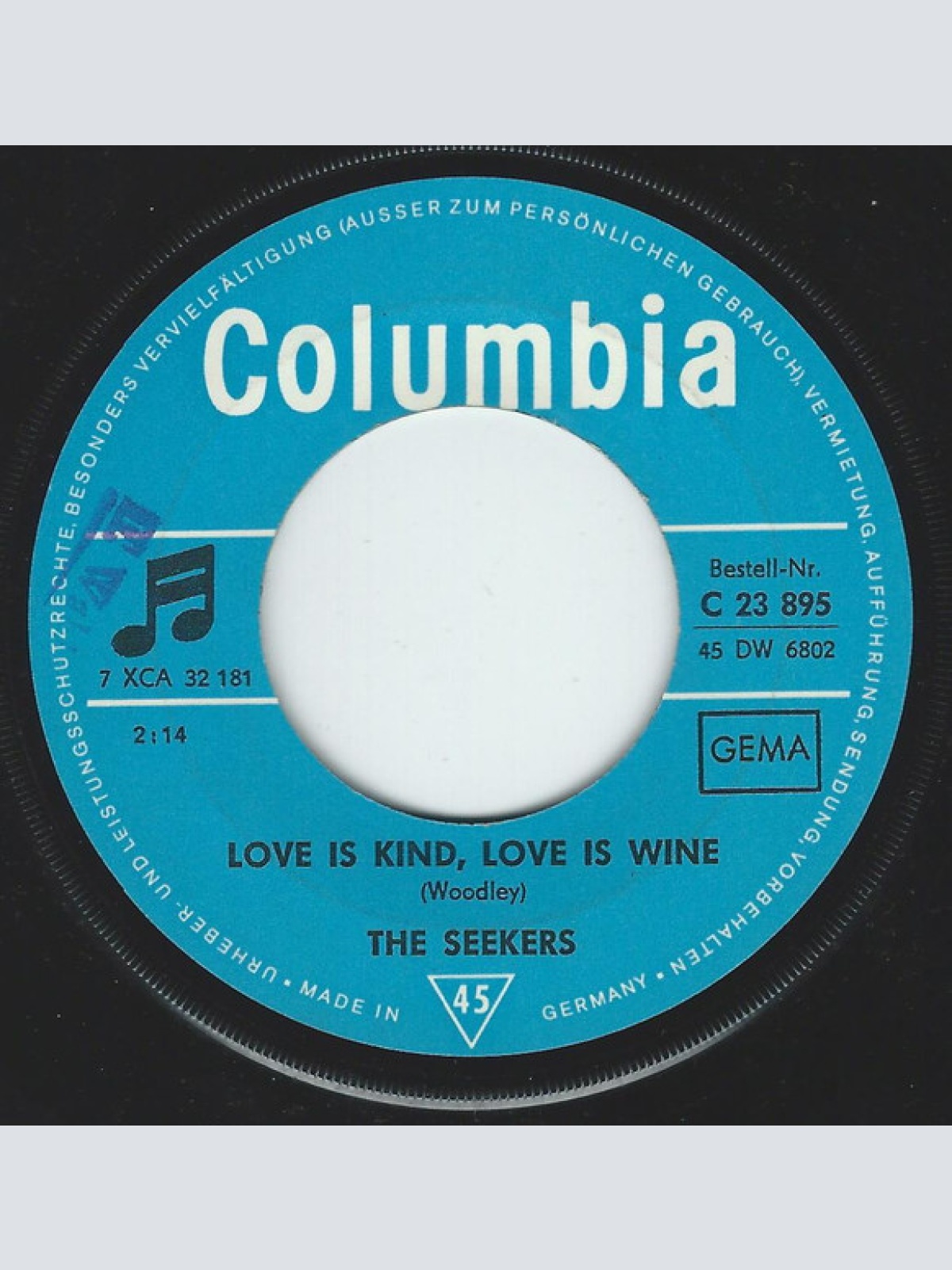 Vinyl / The Seekers - Love Is Kind, Love Is Wine