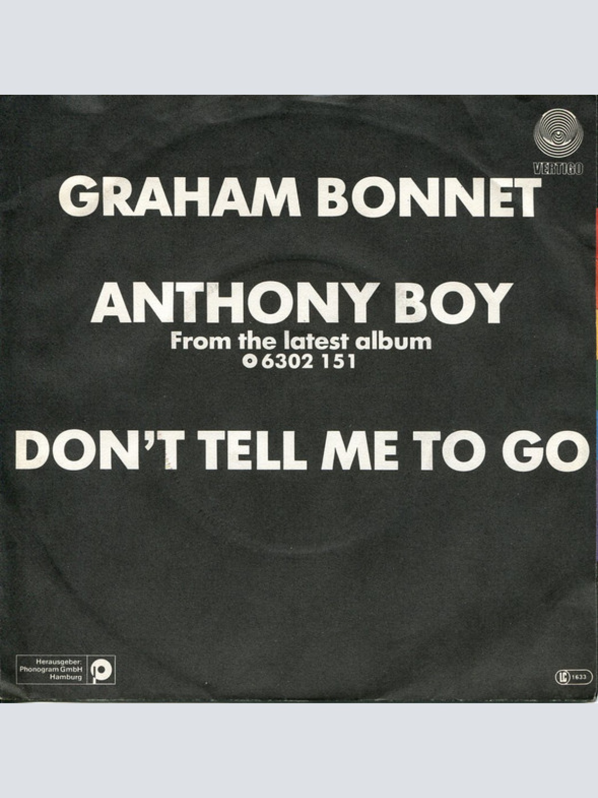 Vinyl / Graham Bonnet - Anthony Boy