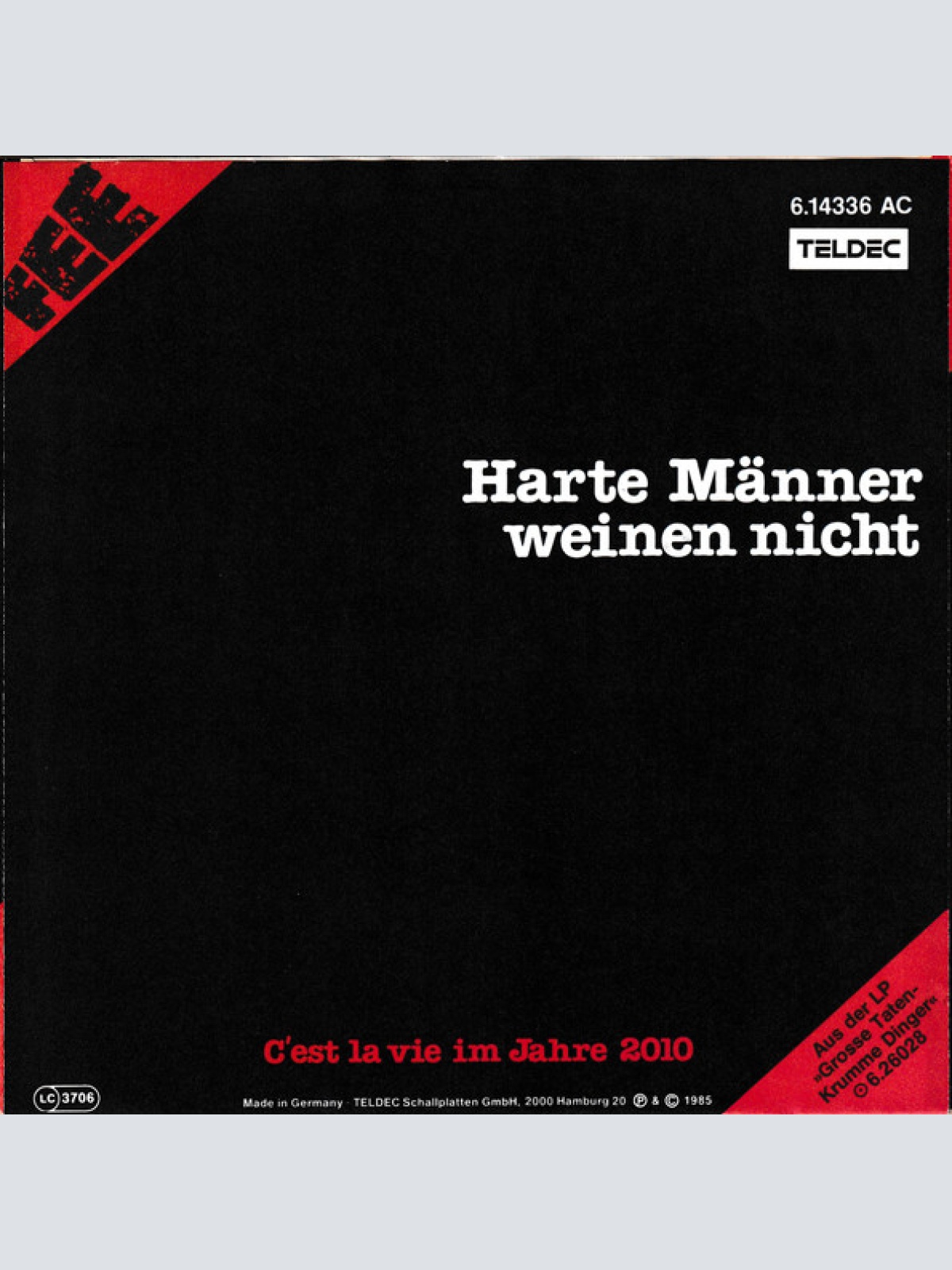 Vinyl / FEE - Harte Männer Weinen Nicht