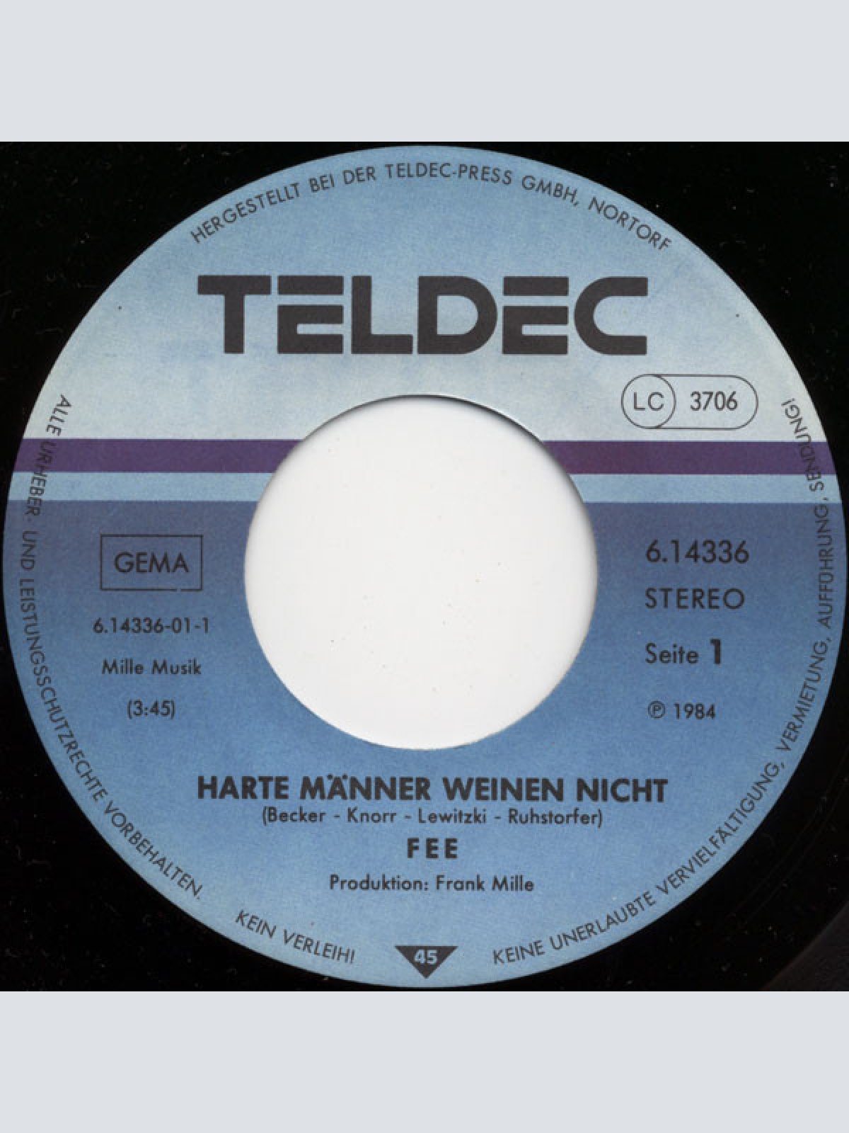 Vinyl / FEE - Harte Männer Weinen Nicht