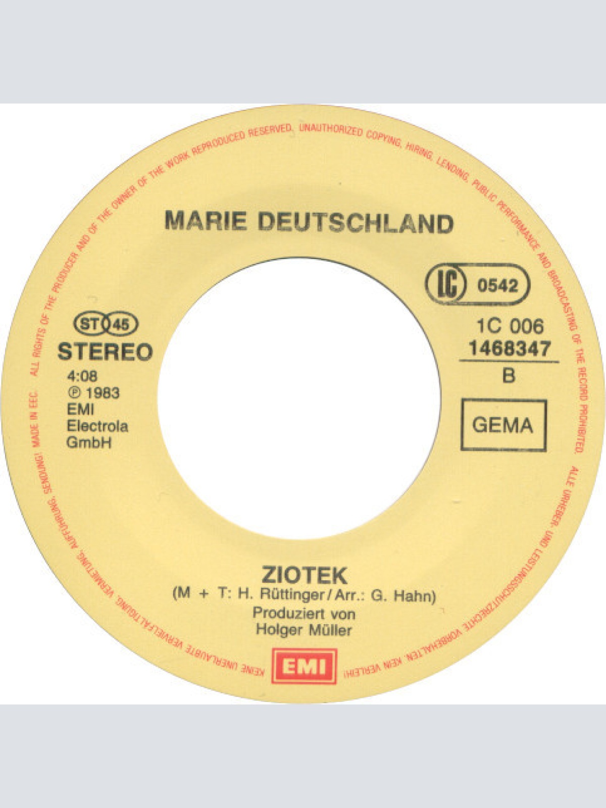 Vinyl / Marie Deutschland - Frau Trude