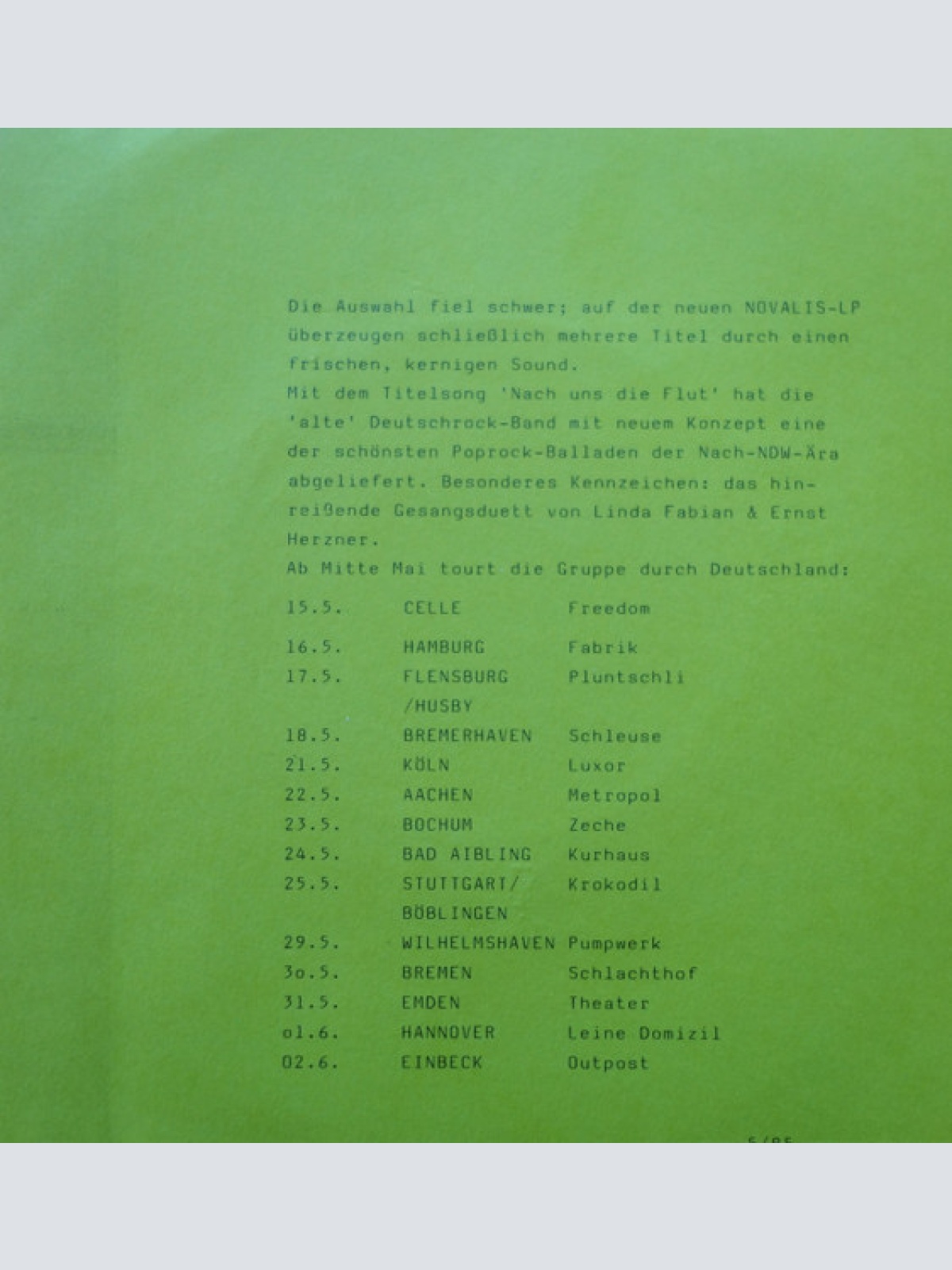 Vinyl / Novalis (3) - Nach Uns Die Flut