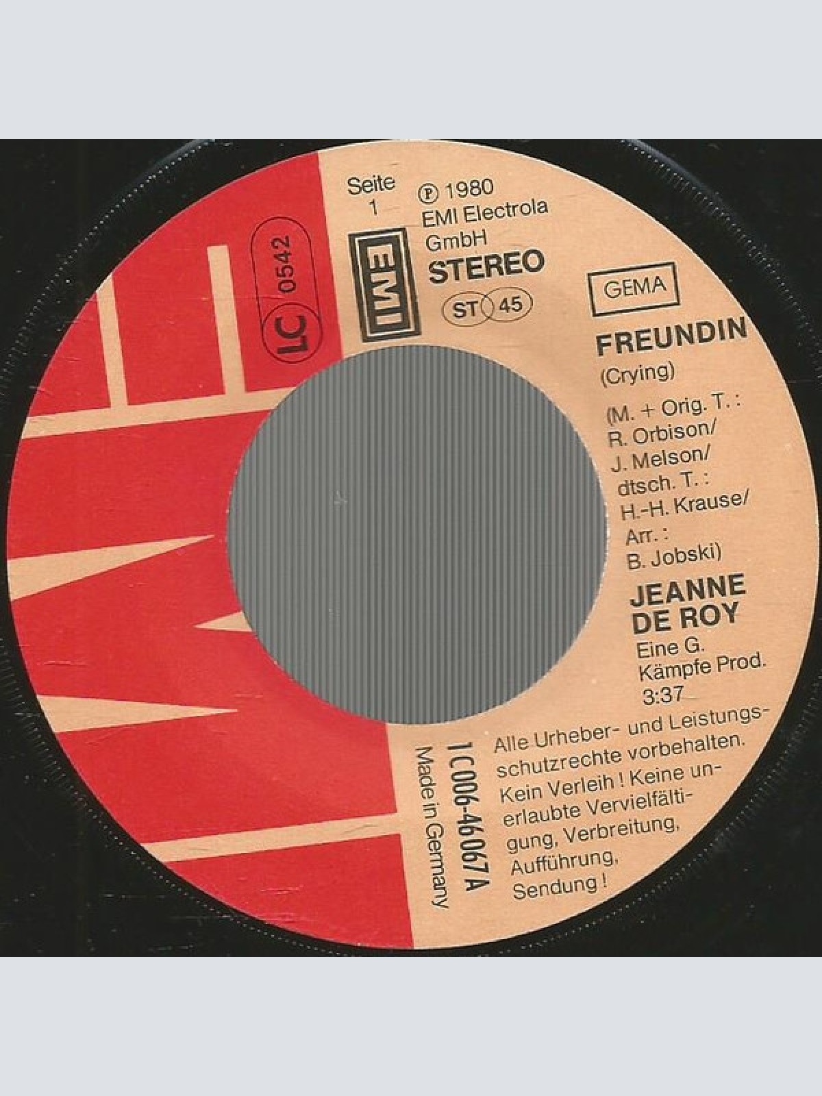 Vinyl / Jeanne De Roy - Freundin