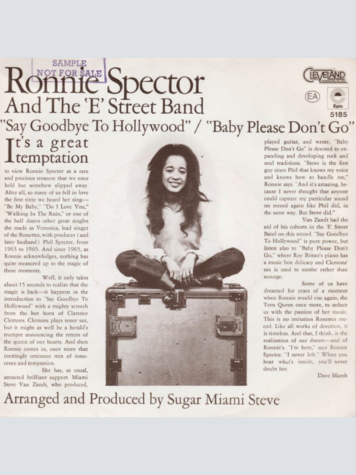 Vinyl / Ronnie Spector And The E-Street Band - Say Goodbye To Hollywood