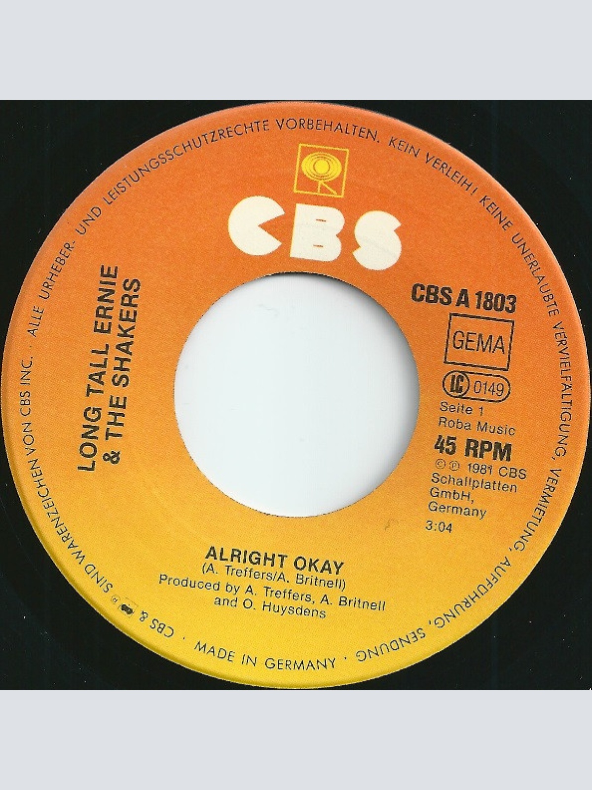 Vinyl / Long Tall Ernie & The Shakers* - Alright Okay