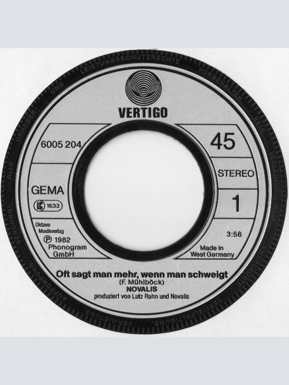 Vinyl / Novalis (3) - Oft Sagt Man Mehr, Wenn Man Schweigt