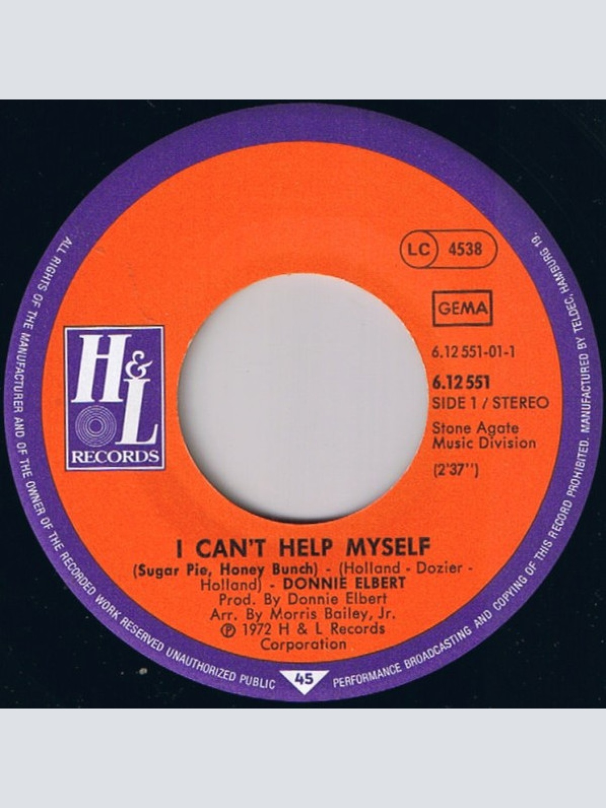 Vinyl / Donnie Elbert - I Can't Help Myself