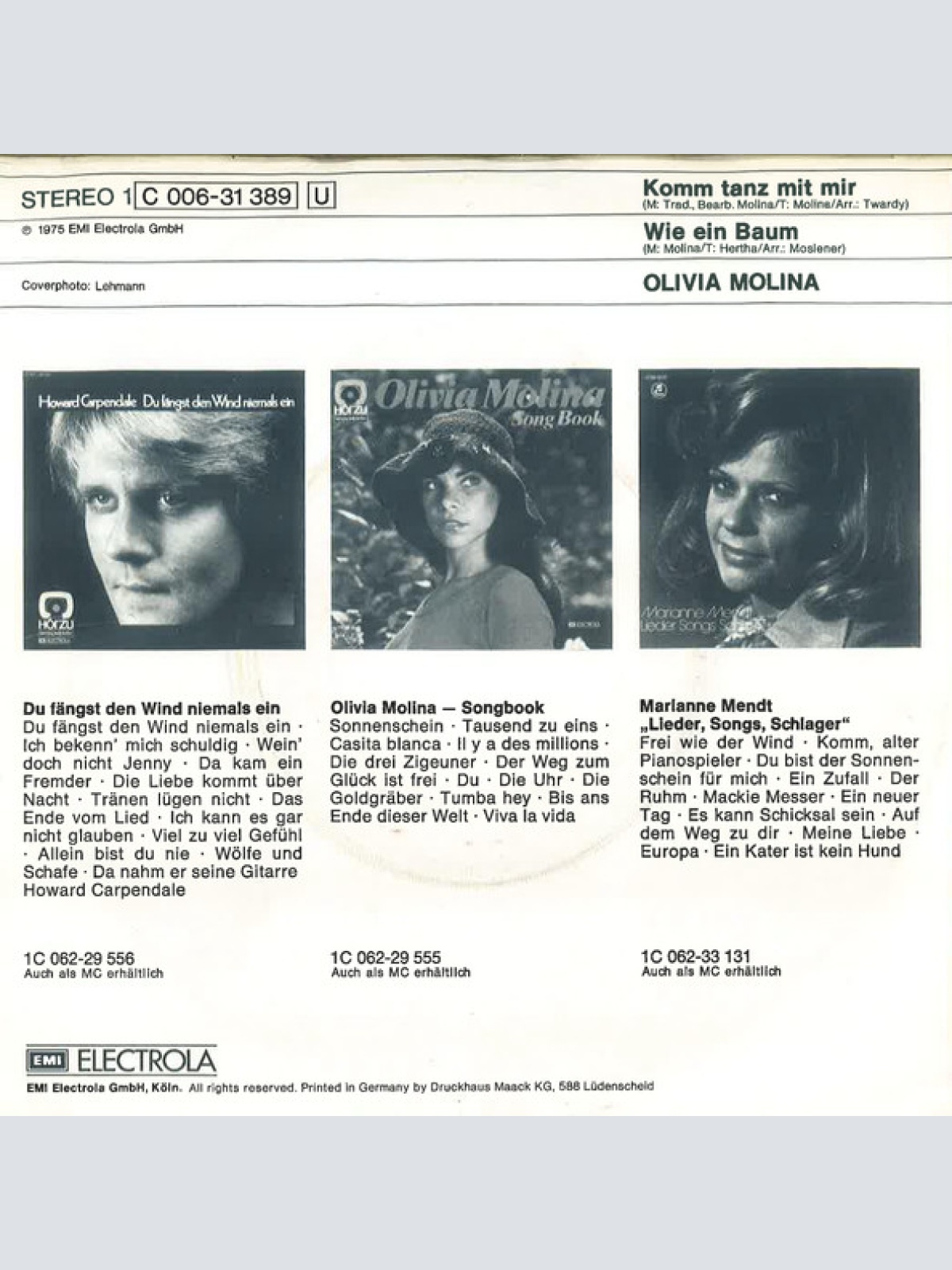 Vinyl / Olivia Molina - Komm Tanz Mit Mir