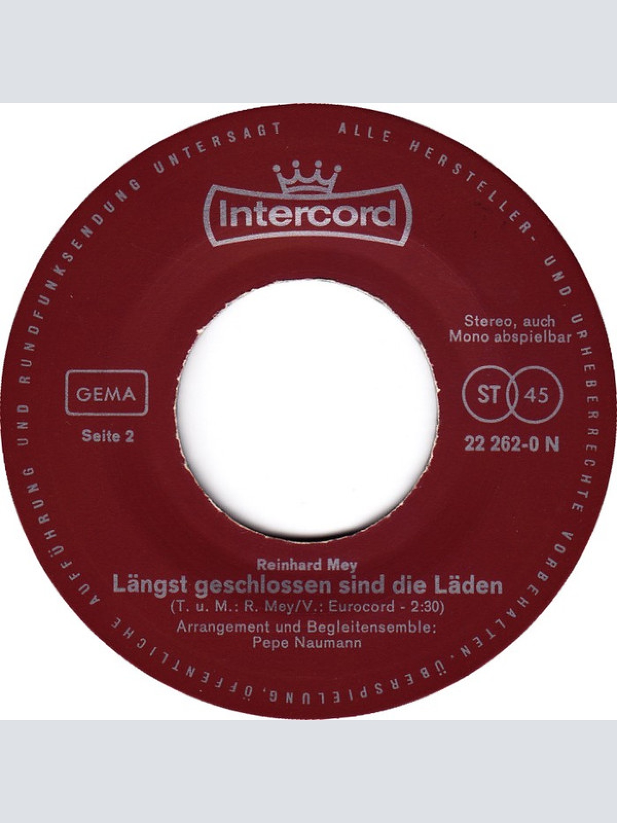 Vinyl / Reinhard Mey - Der Mörder Ist Immer Der Gärtner