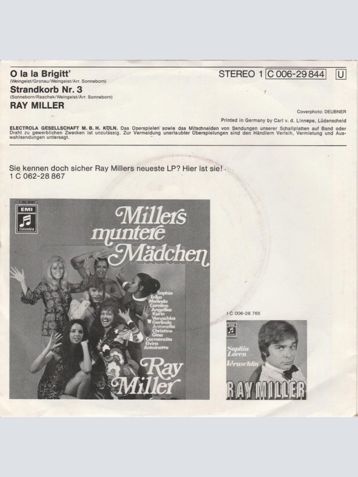 Vinyl / Ray Miller - O La La Brigitt