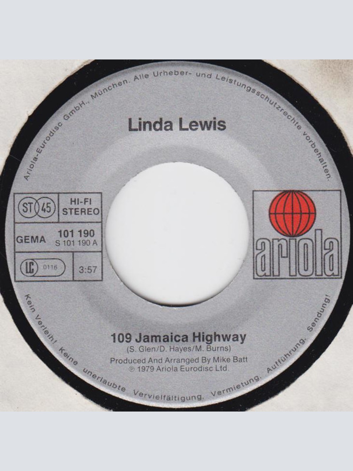 Vinyl / Linda Lewis - 109, Jamaica Highway