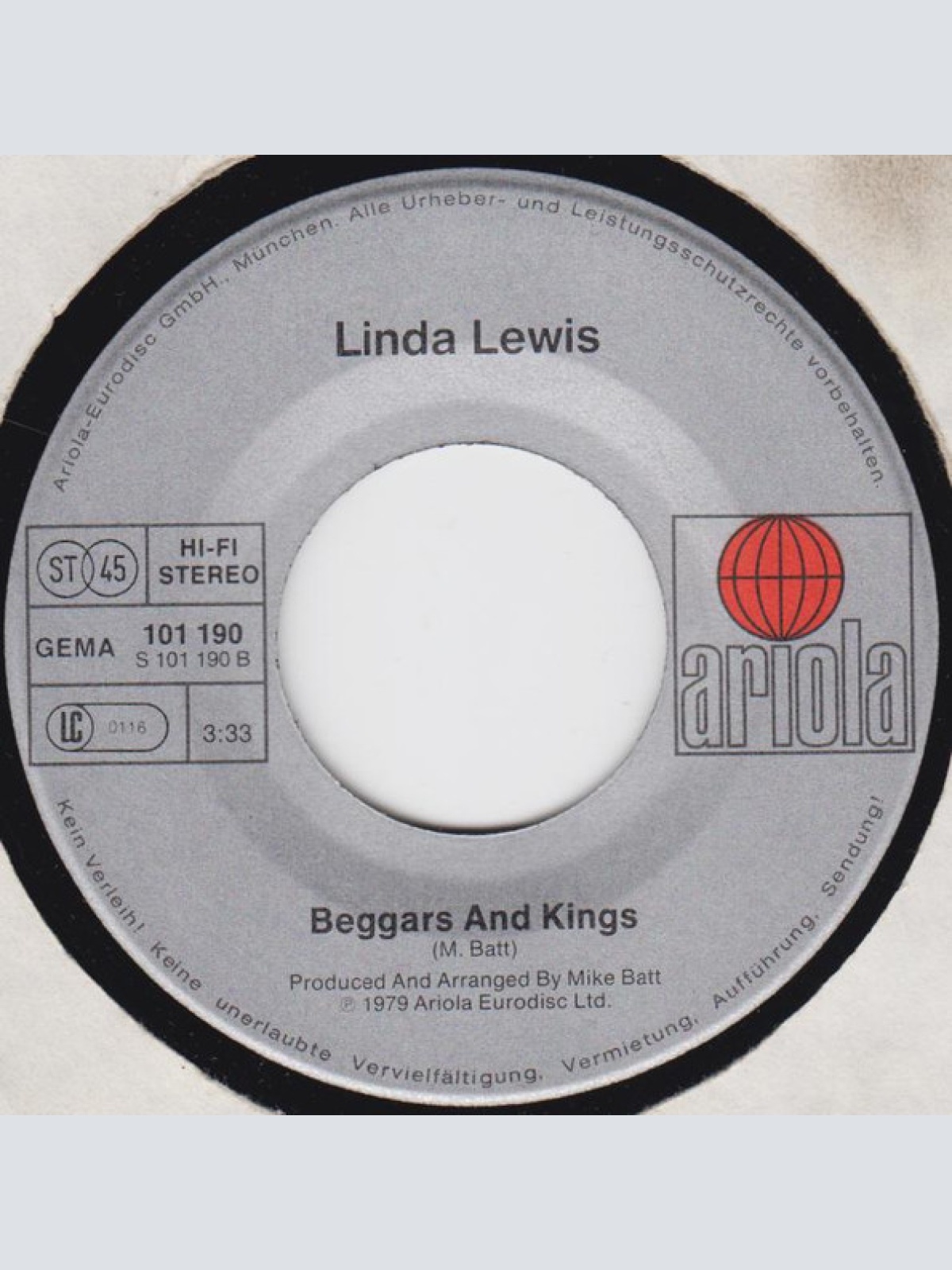 Vinyl / Linda Lewis - 109, Jamaica Highway