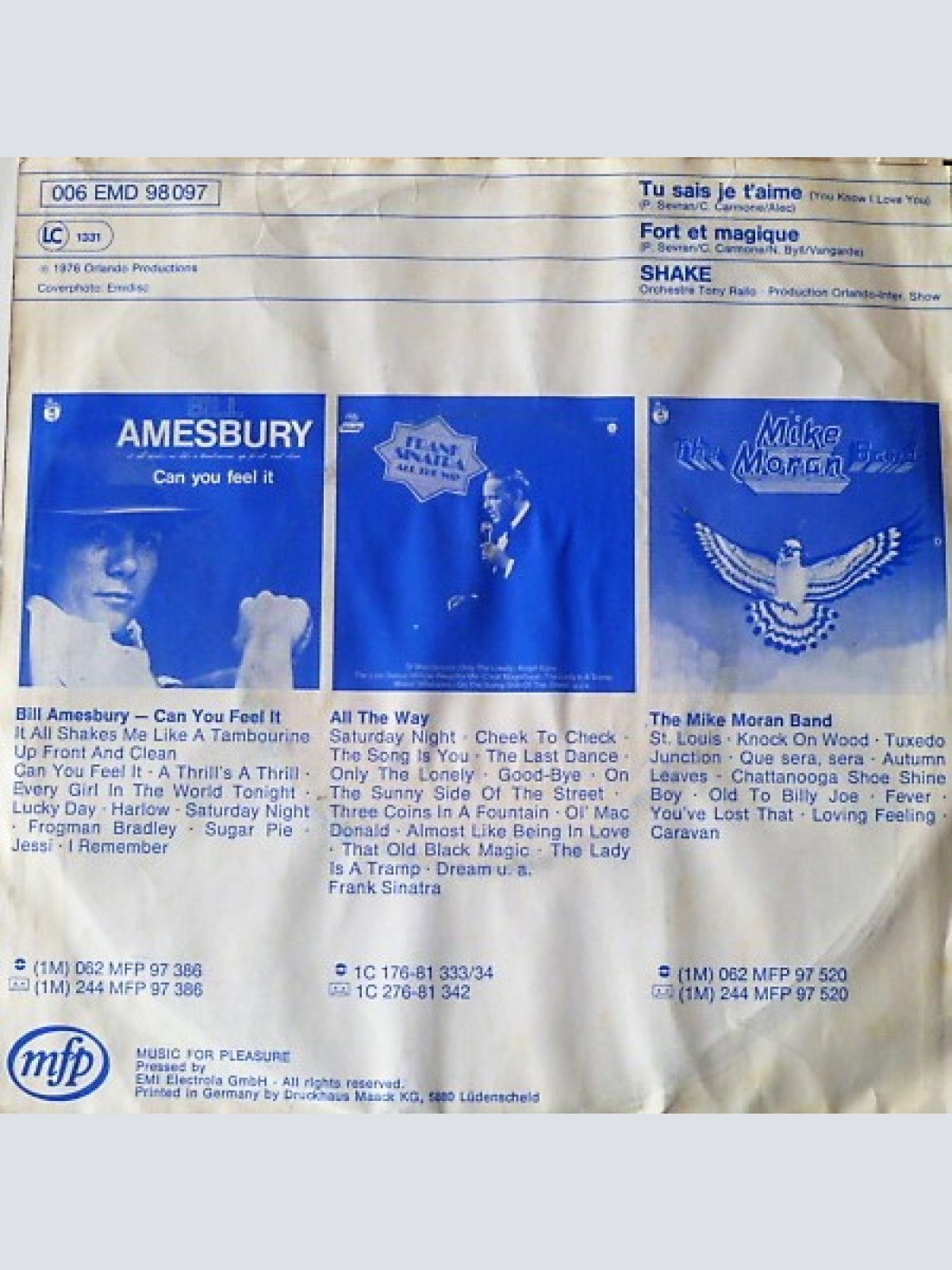 Vinyl / Shake (4) - Tu Sais Je T'Aime / Fort Et Magique