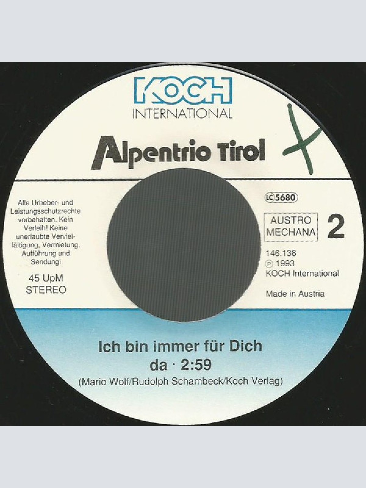 Vinyl / Alpentrio Tirol - Du Hätt'st Nur Ja Sag'n Brauch'n