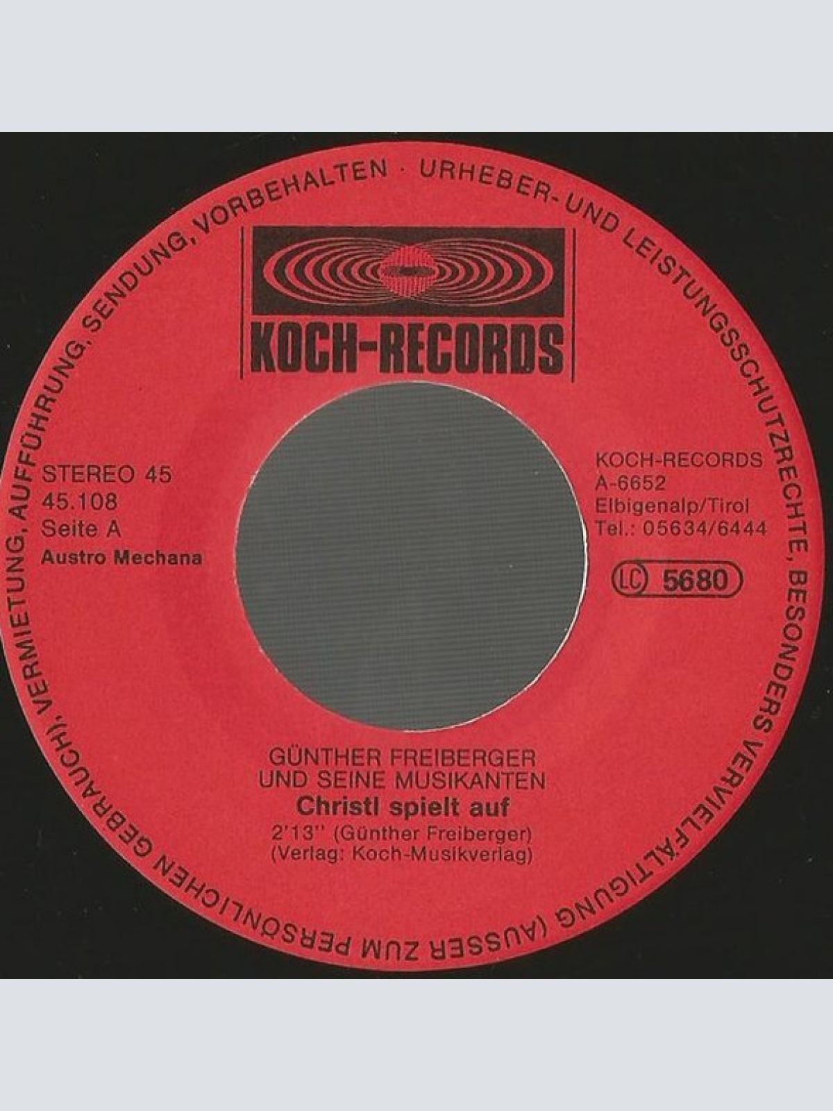 Vinyl / Günther Freiberger Und Seine Musikanten* - Christl Spielt Auf