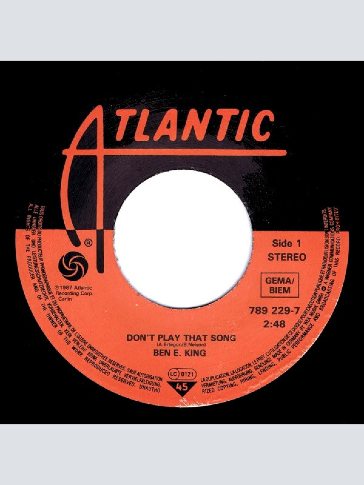 Vinyl / Ben E King* - Don't Play That Song
