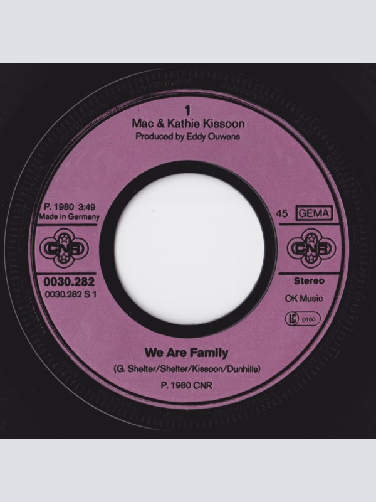 Vinyl / Mac Kissoon Featuring Kathy* - We Are Family