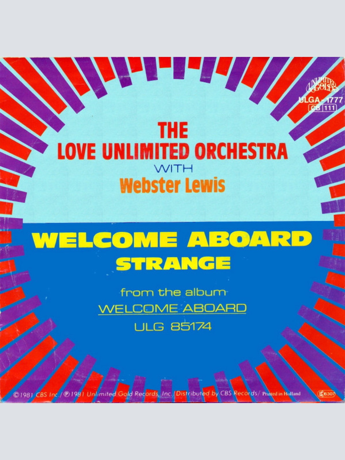 Vinyl / The Love Unlimited Orchestra* With Webster Lewis - Welcome Aboard