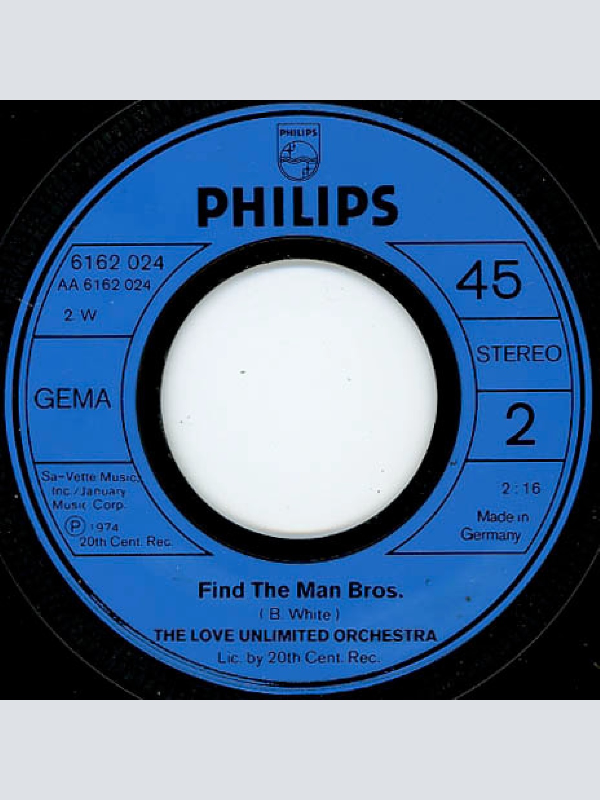 Vinyl / The Love Unlimited Orchestra* - Theme From Together Brothers / Find The Man Bros.