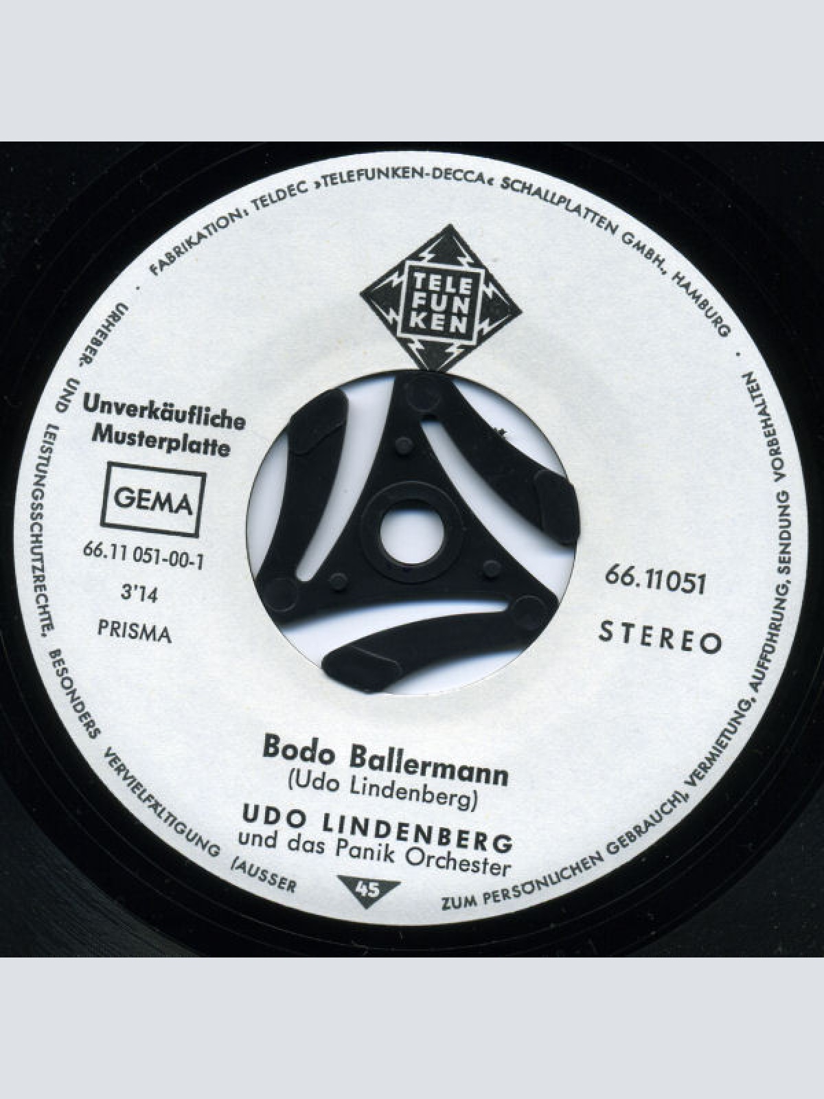 Vinyl / Udo Lindenberg Und Das Panikorchester - Galaxo Gang (Das Sind Die Herrn Vom Andern Stern)